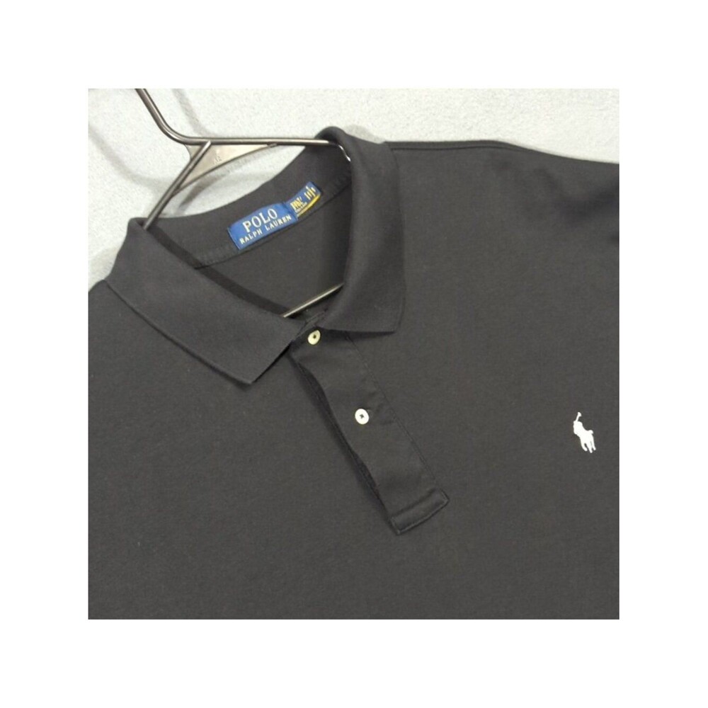 Polo Ralph Lauren Shirt Men's 2XTL Black Short Sleeve Preppy